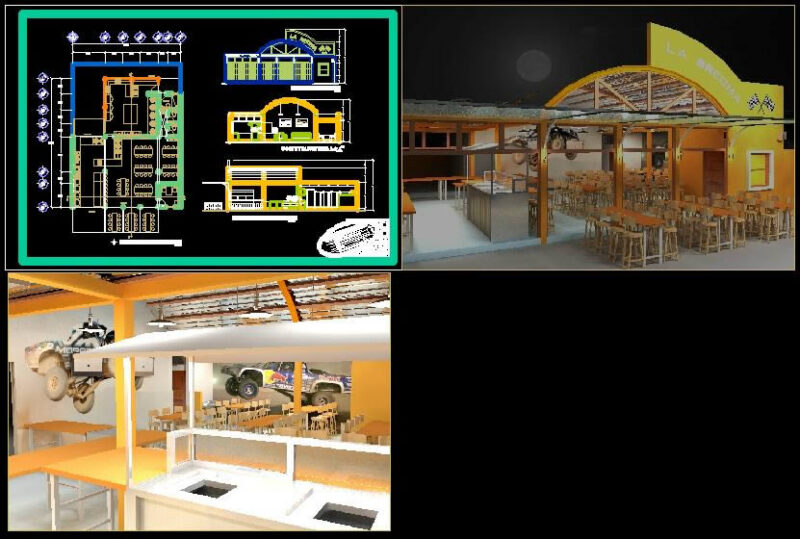 Mexican Restaurante Of Tacos DWG Model for AutoCAD