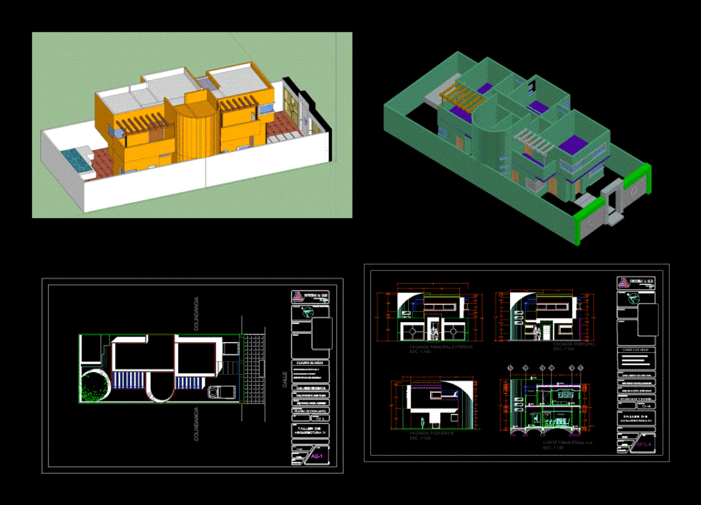 Middle Bedroom House DWG Section for AutoCAD