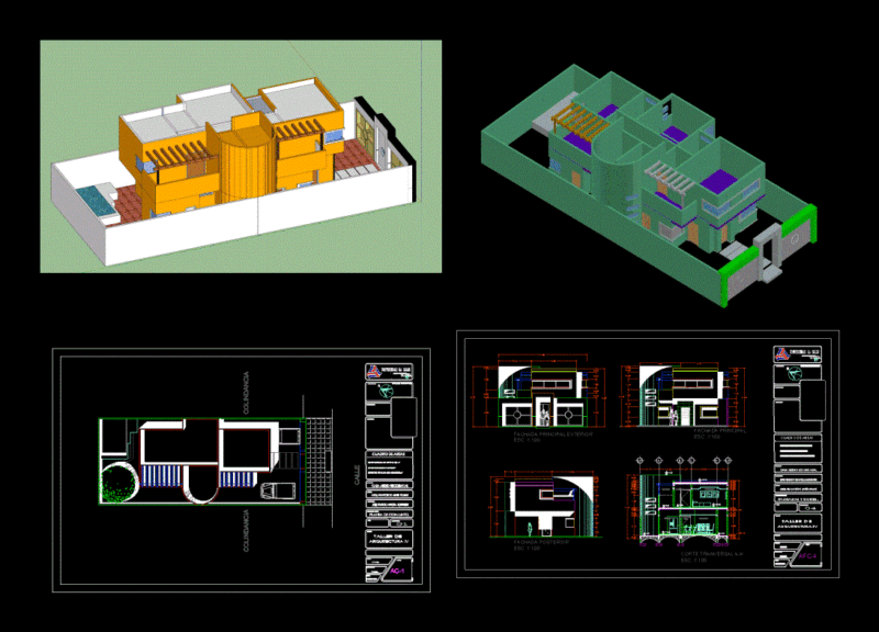Middle Bedroom House DWG Section for AutoCAD