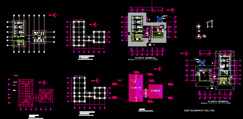 Militar Detachment DWG Block for AutoCAD