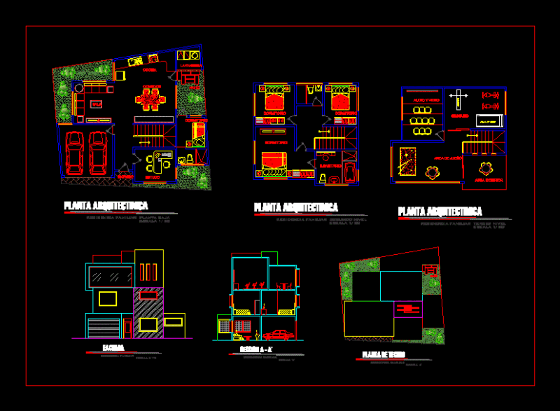 Minimalist House DWG Block for AutoCAD