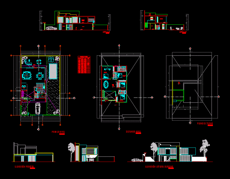 Minimalist House DWG Section for AutoCAD