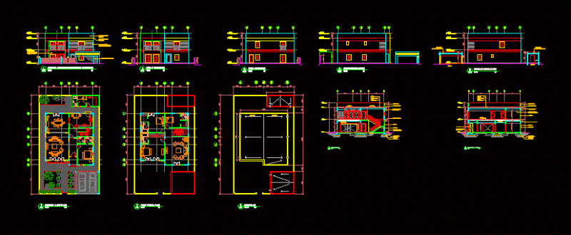 Minimalist House DWG Section for AutoCAD
