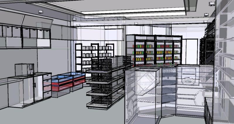 Minimarket 3D SKP Model for SketchUp
