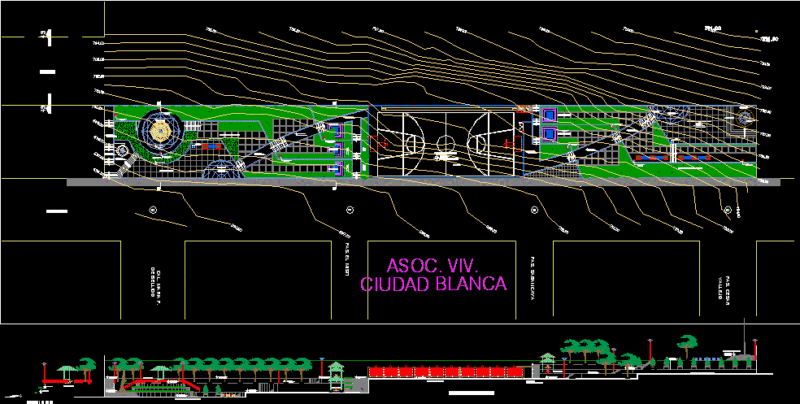 Mirador Square DWG Section for AutoCAD