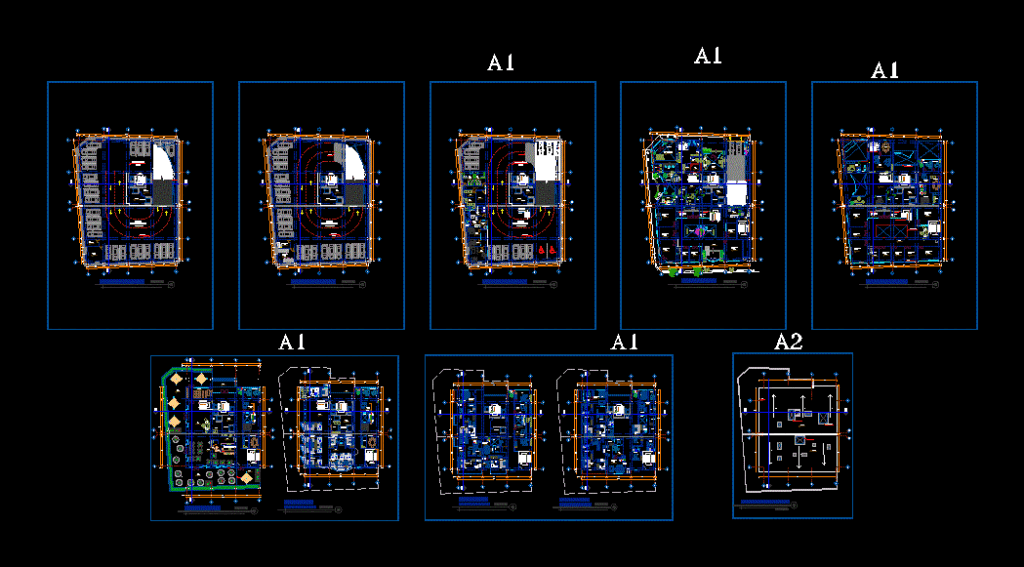 Mixed Building Height DWG Block for AutoCAD