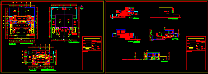 Mixed Residential DWG Block for AutoCAD