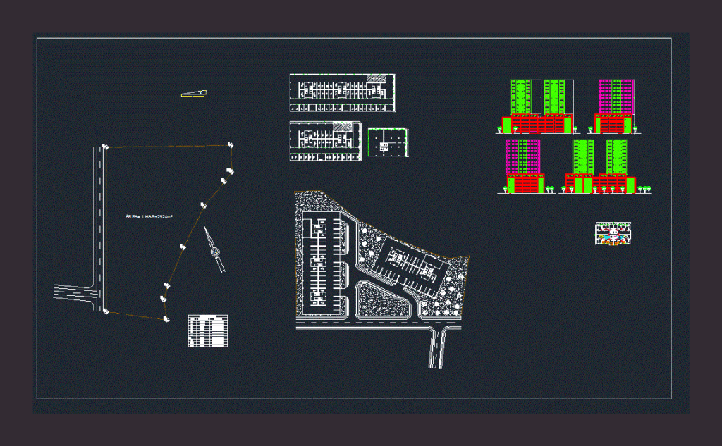 Mixed Residential DWG Full Project for AutoCAD