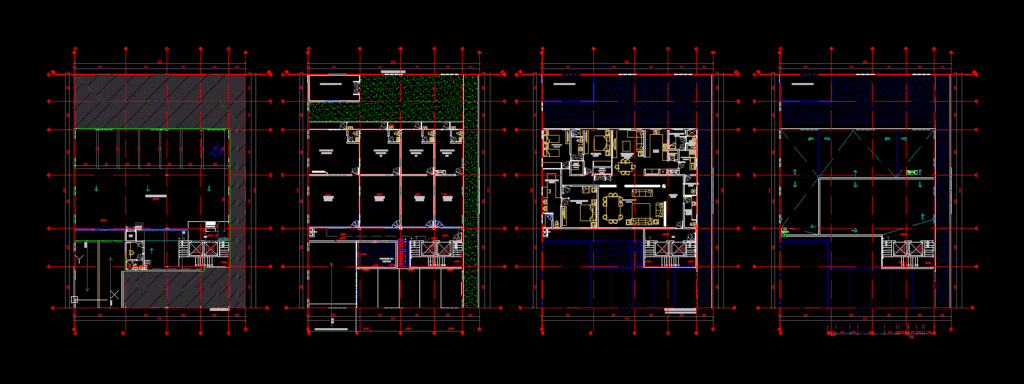 Mixed Use Building DWG Block for AutoCAD