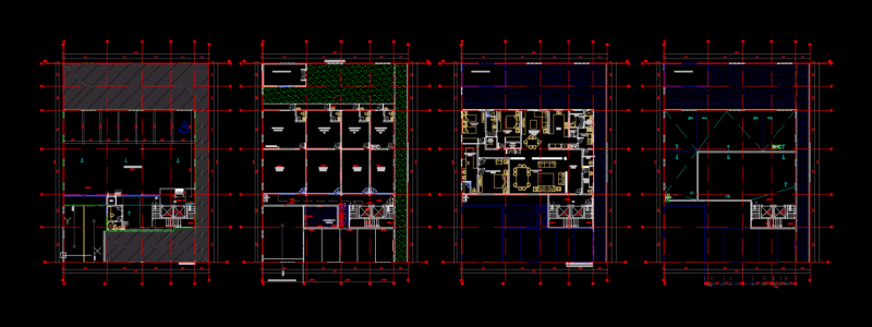 Mixed Use Building DWG Block for AutoCAD
