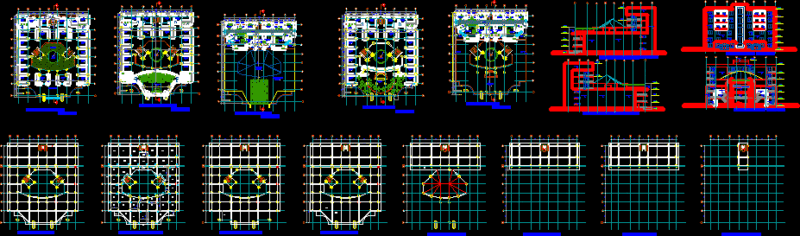 Mixed Use Building DWG Block for AutoCAD