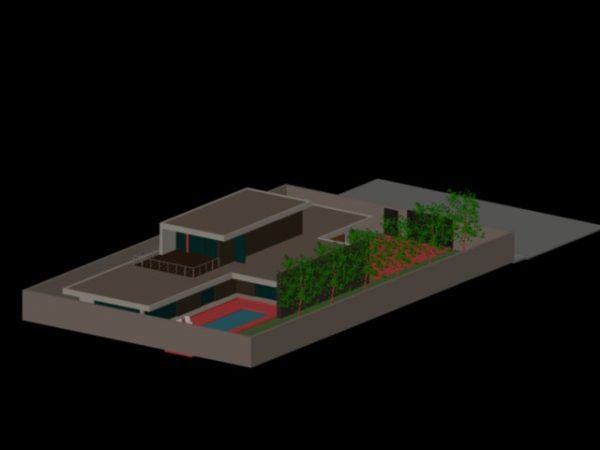 Modern Home 3D DWG Model for AutoCAD • Designs CAD