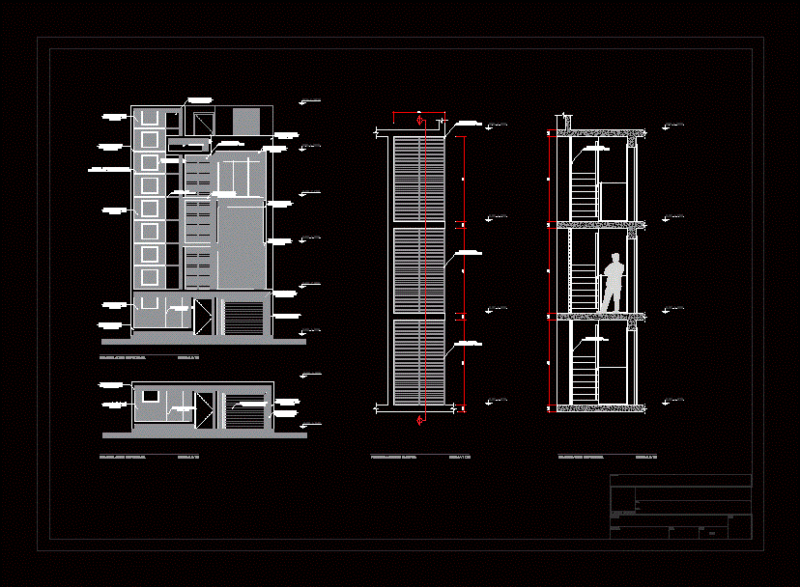 Modern House Facade DWG Detail for AutoCAD