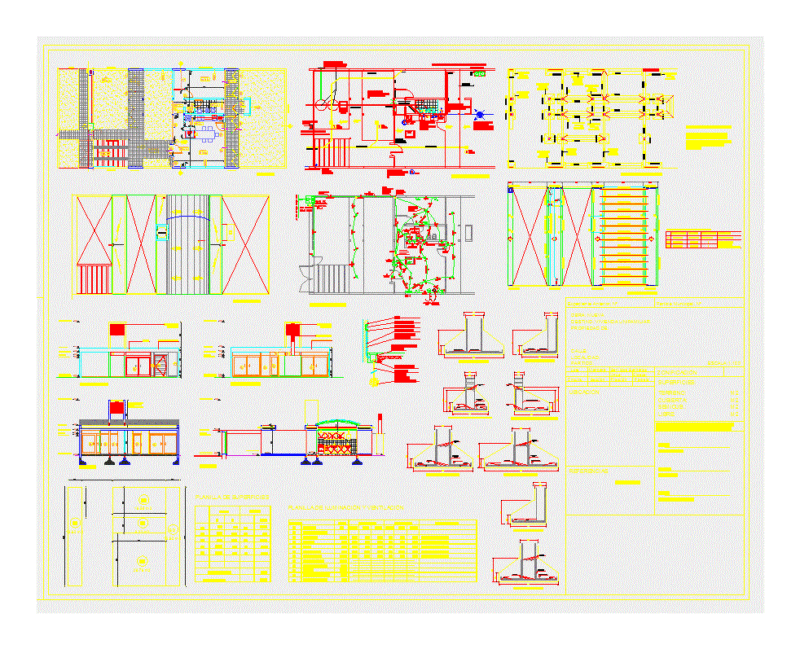 Modern Houses DWG Section for AutoCAD