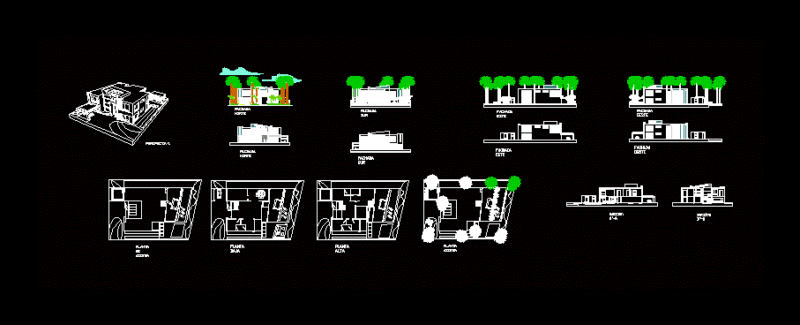 Modern Residence DWG Full Project for AutoCAD