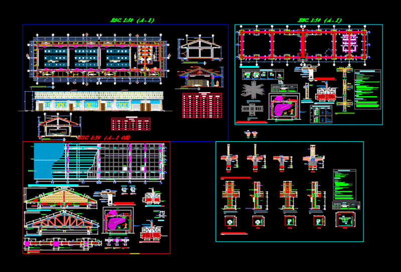 Module Classrooms DWG Plan for AutoCAD