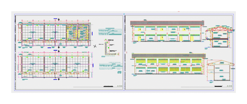 Modules Classrooms DWG Full Project for AutoCAD
