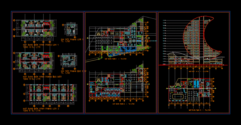 Moon Hotel 5 Stars DWG Elevation for AutoCAD