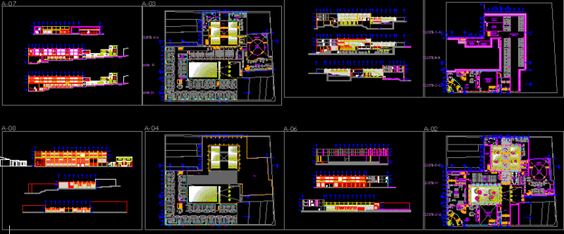 Family Hotel 2D DWG Design Section for AutoCAD