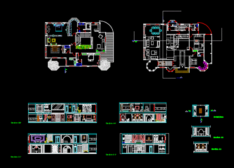 Moroccan Village DWG Section for AutoCAD