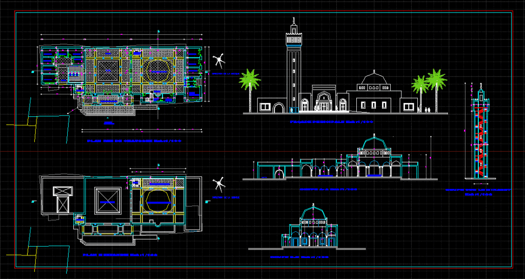 Mosque 1 DWG Block for AutoCAD