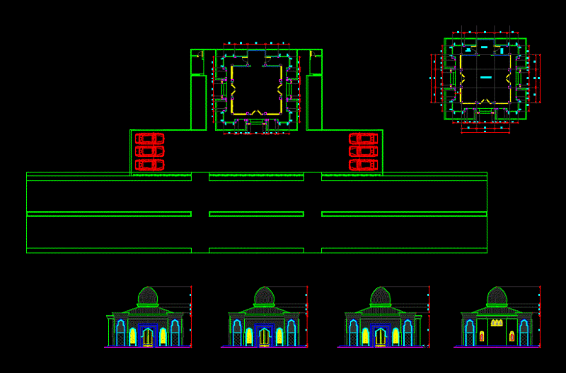Mosque – Makassar Indonesia 2D DWG Plan for AutoCAD
