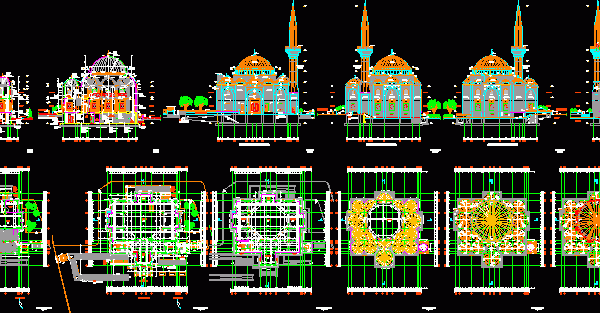 Проект мечети dwg