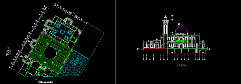 Mosque DWG Block for AutoCAD