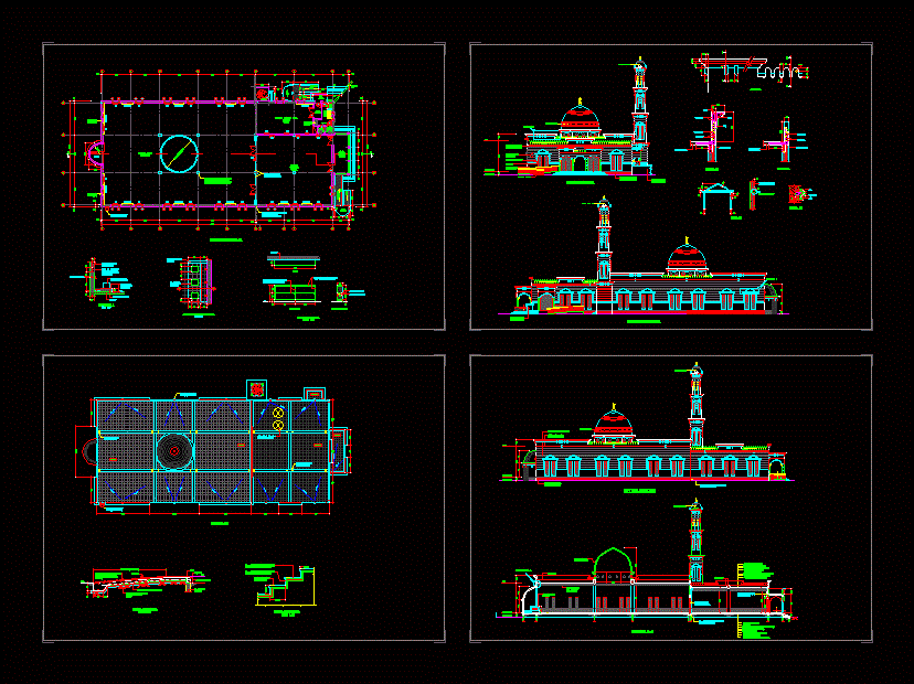 Mosque DWG Section for AutoCAD • Designs CAD