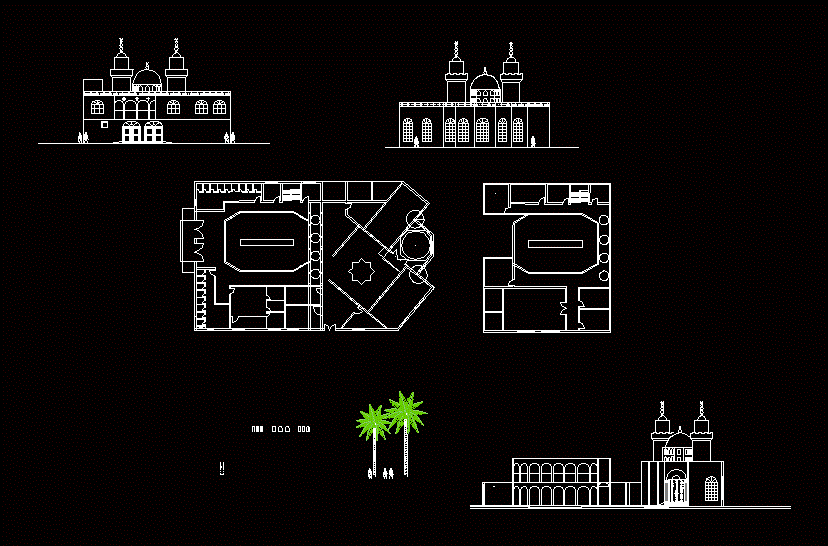 Проект мечети dwg