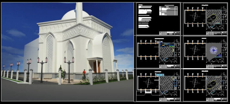 Mosque Project DWG Full Project for AutoCAD