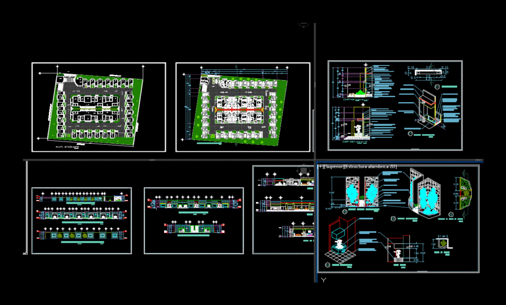 Motel With Floor Plans And Dimensions 2D DWG Design Section for AutoCAD