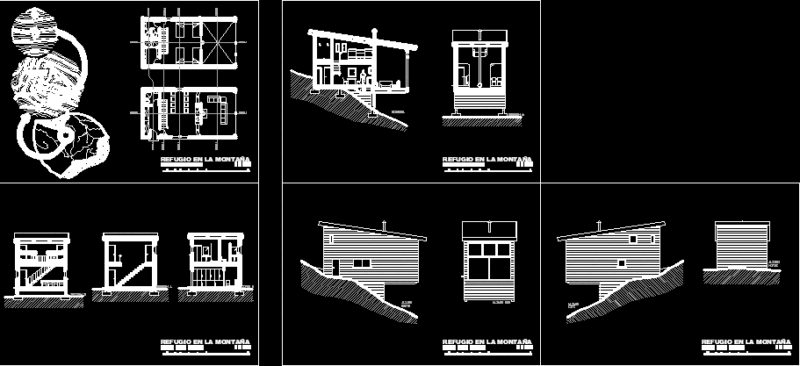 Mountain Refuge – Project DWG Full Project for AutoCAD