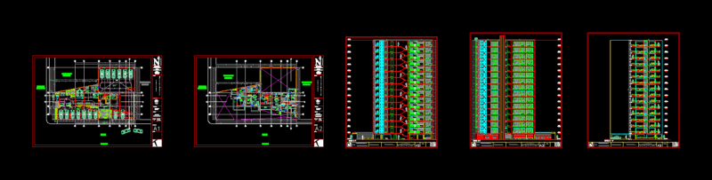 Multi 16 Levels DWG Block for AutoCAD