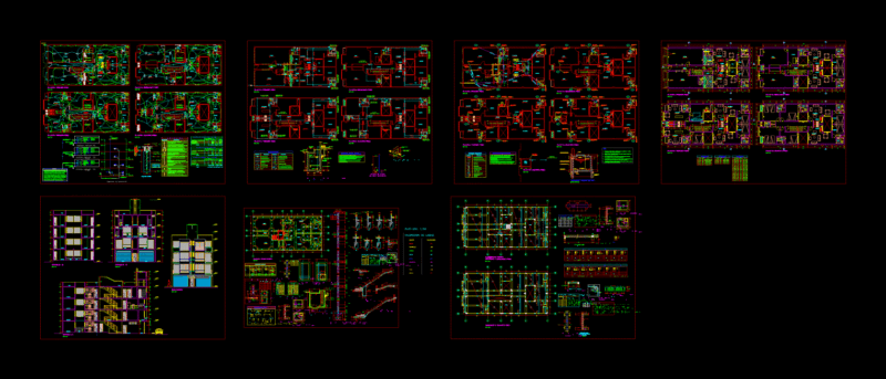 Multi 3 Levels DWG Block for AutoCAD