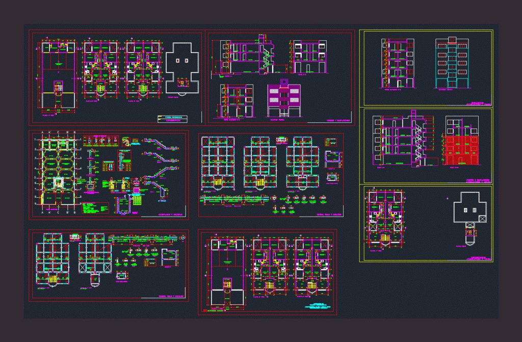 Multi 3 Levels DWG Full Project for AutoCAD