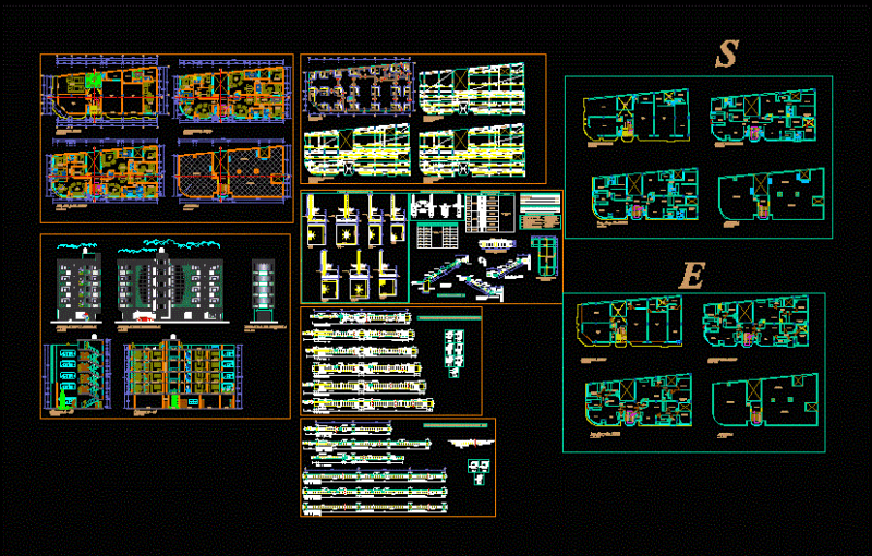 Multi 5 Levels A DWG Detail for AutoCAD