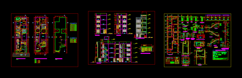 Multi – Departments DWG Plan for AutoCAD