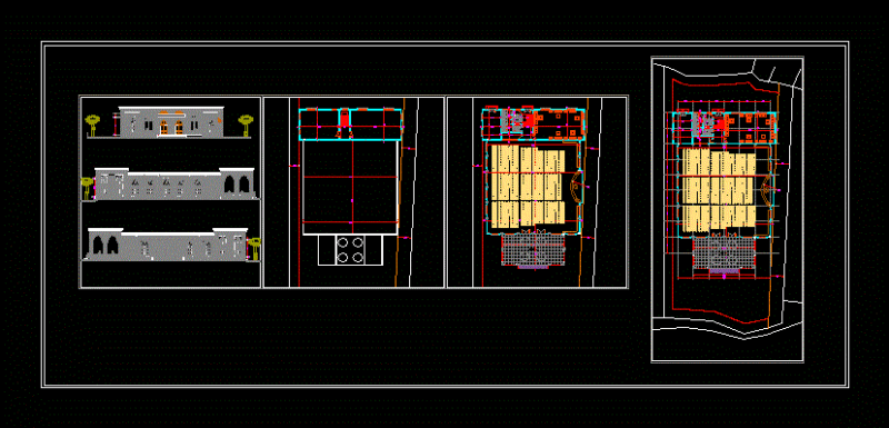 Multi – Purpose Hall DWG Plan for AutoCAD