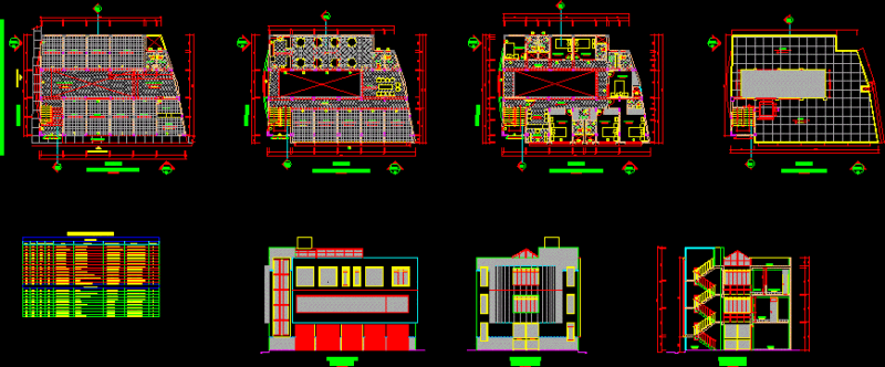 Multi Family Building DWG Section for AutoCAD