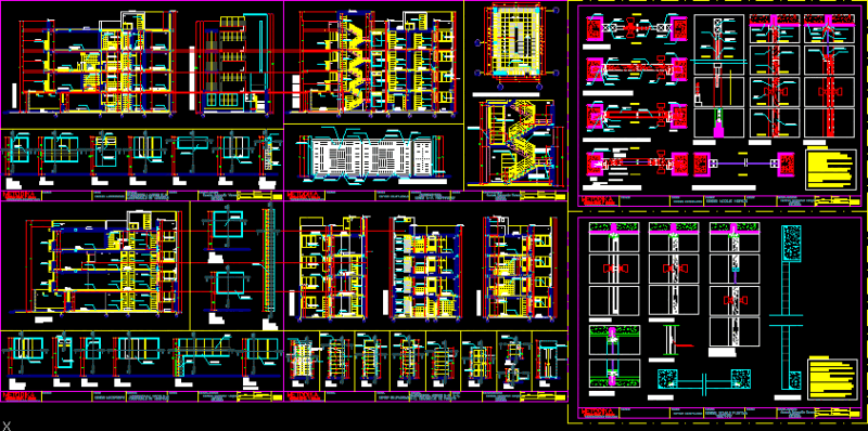 Multi Family Building DWG Section for AutoCAD