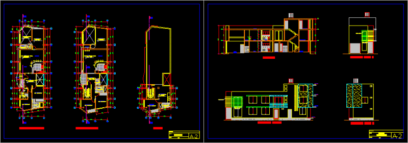 Multi Family Building DWG Section for AutoCAD