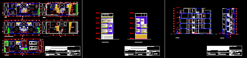Multi Family Building To Rent DWG Block for AutoCAD