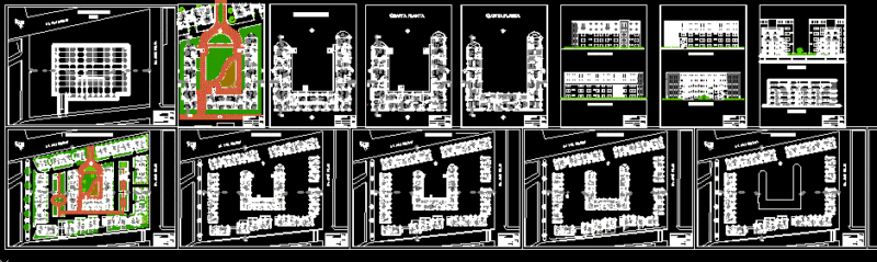 Multi Family Condominium DWG Block for AutoCAD
