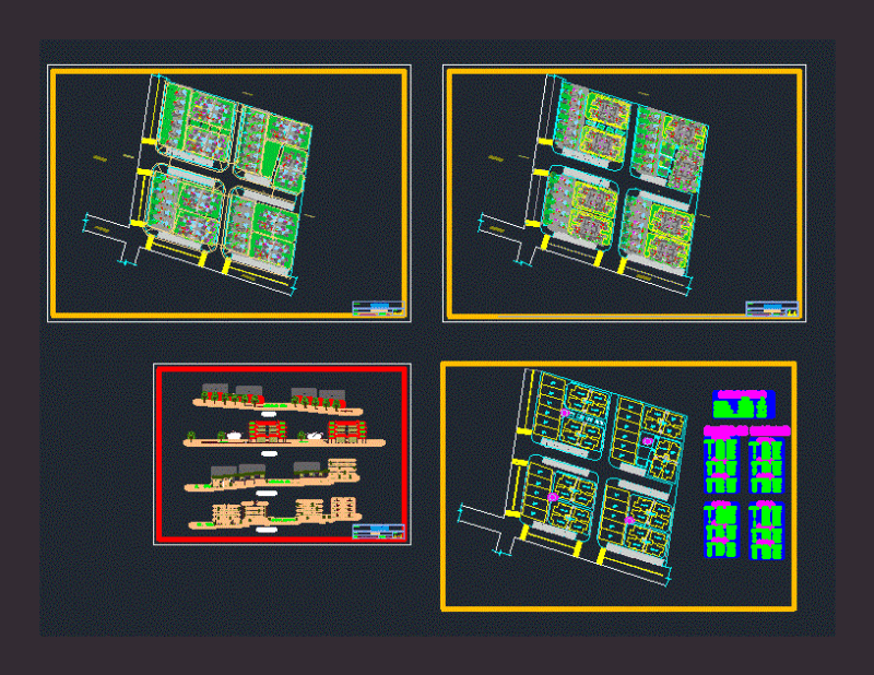 Multi Family DWG Block for AutoCAD