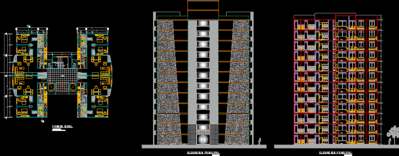 Multi Family DWG Block for AutoCAD