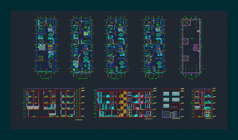 Multi-Family DWG Block for AutoCAD