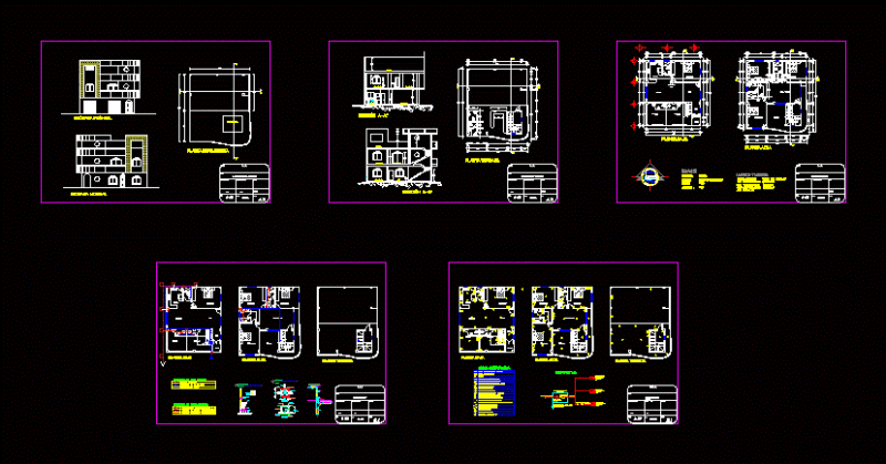Multi-Family Home 2D DWG Block for AutoCAD
