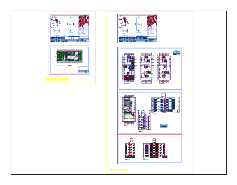 Multi-Family Home DWG Block for AutoCAD