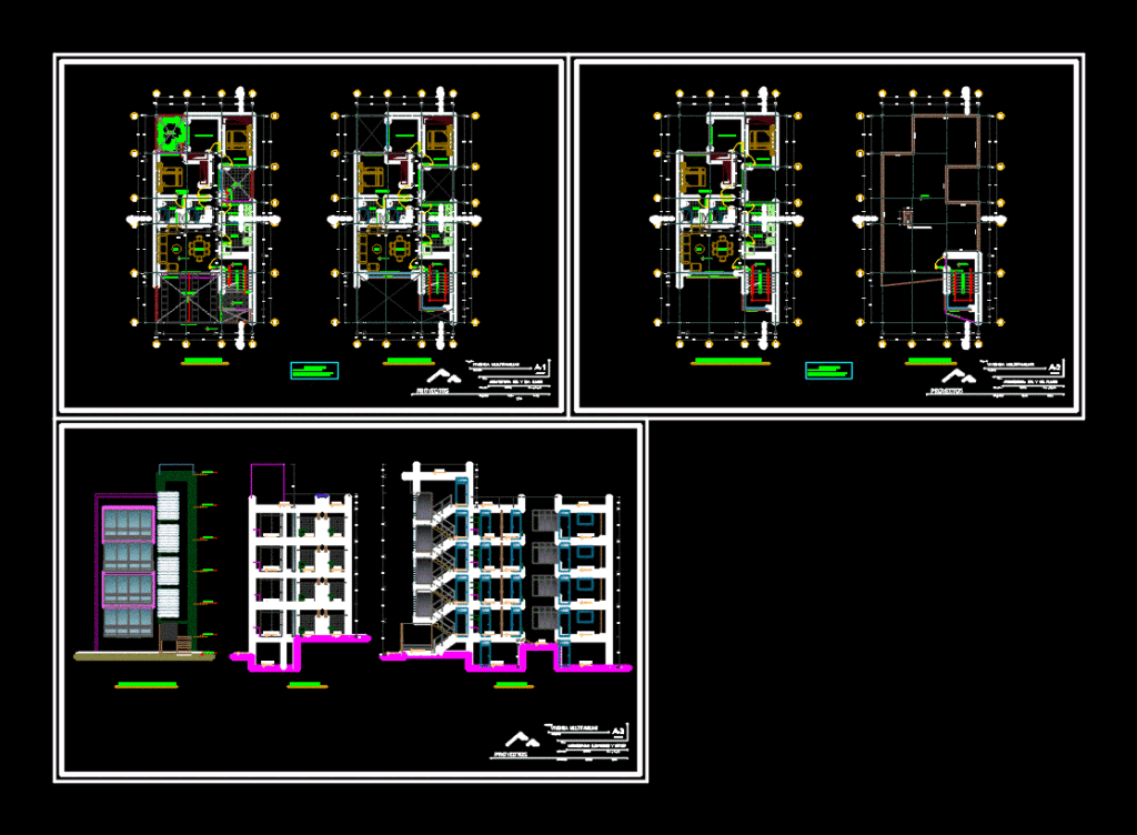 Multi-Family Home DWG Block for AutoCAD
